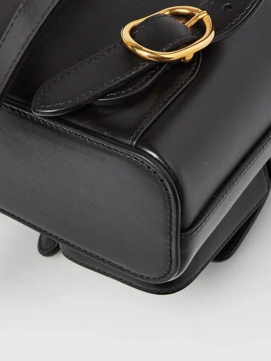 Gucci Black Smooth Leather Bamboo Handle Small Backpack Bag main image 11